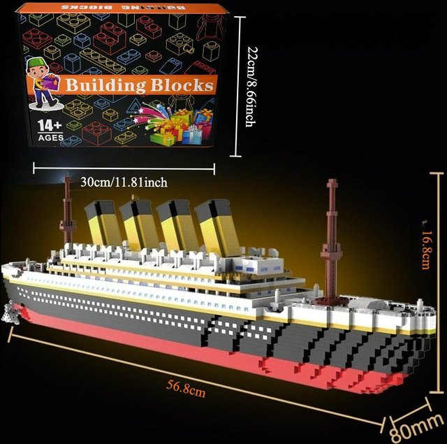 Linyi toy Titanic Bauset, Schiff, 4000 Teile, ab 14 Jahren - Bild 1
