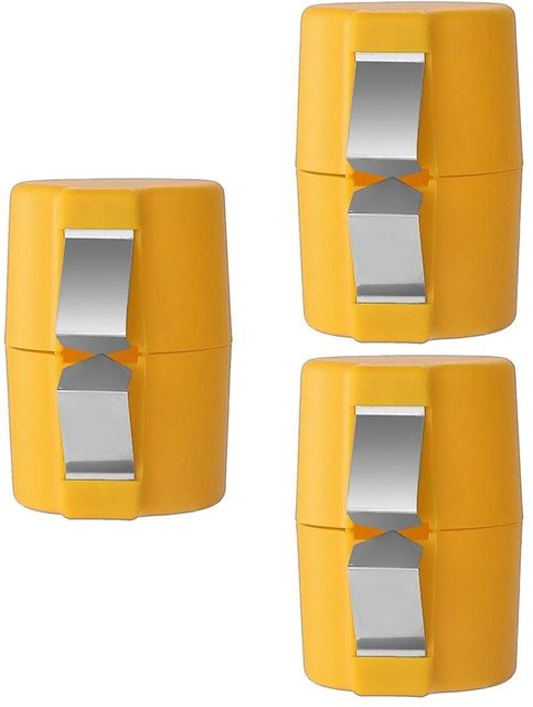 Oudun Eierschalentrenner Set aus Kunststoff und Edelstahl, 3er Pack, Gelb, Oval - Bild 1