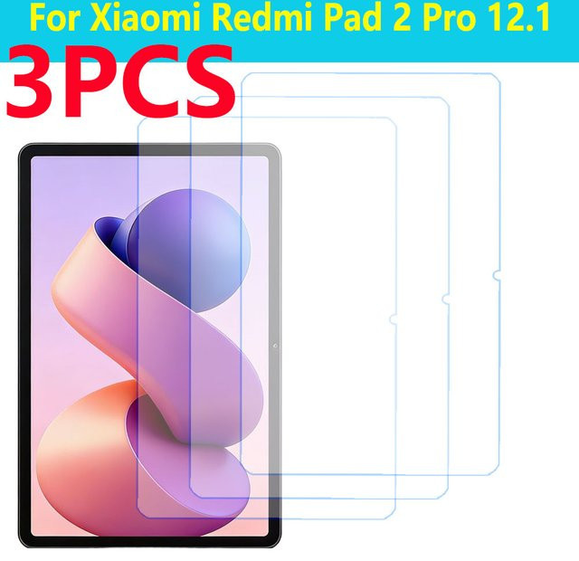3er-Pack Displayschutzfolie aus gehärtetem Glas für Xiaomi Redmi Pad 2 Pro 12.1 Zoll, transparent - Bild 1