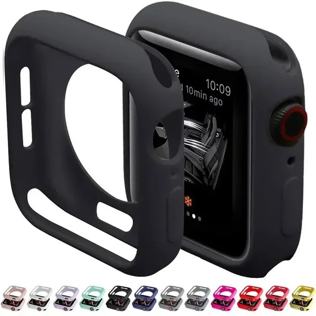 VATMENS Silikonhülle für Apple Watch, Schwarz, Unisex - Bild 1