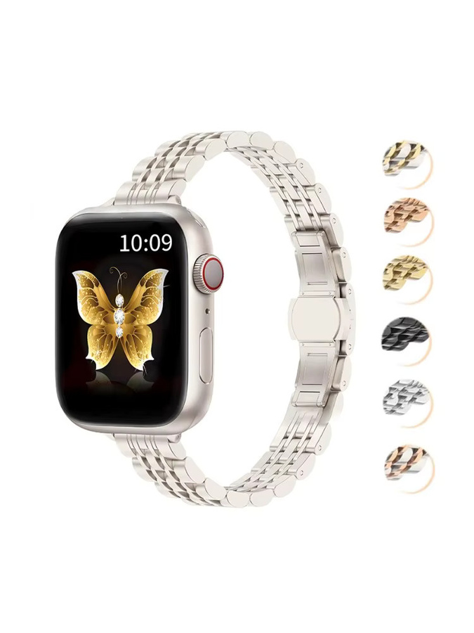 CAOWTAN Uhrenarmband Edelstahl, Silber, Damen - Bild 3