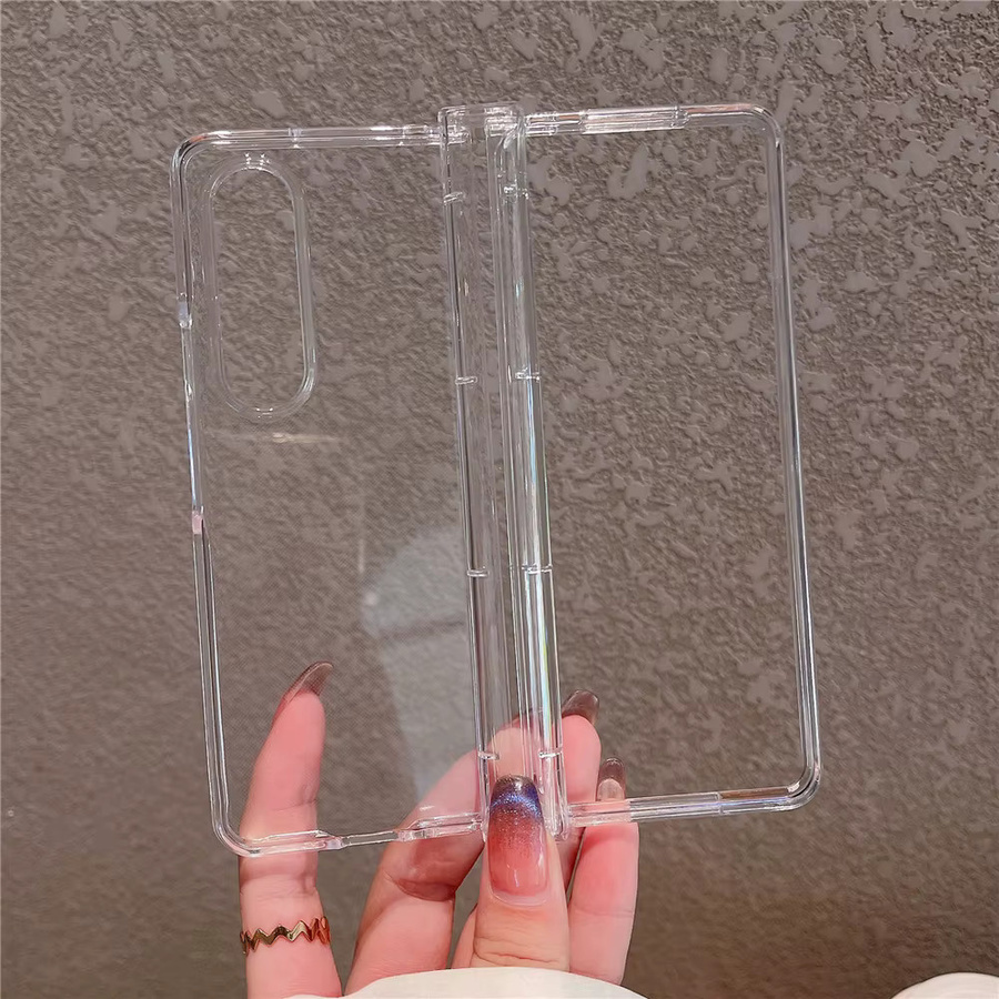 Stoßfeste transparente Acrylhülle mit Scharnierschutz für Samsung Galaxy Z Fold 8 7 6 5 4 3 - Bild 2