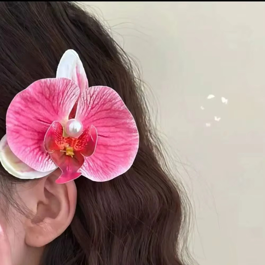 QueenBaby Haarspangen, Orchideenblume, Perle, Damen, Mädchen - Bild 5