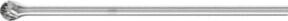PFERD TOOLS Hartmetall Frässtift Kugel KUD universal mittel kreuzverzahnt, Kugel Ø 06x05 mm, Schaft-Ø 3x75 mm, Farbe: silver - Bild 1