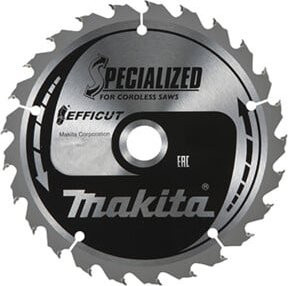 Makita EFFICUT Kreissägeblatt für Holz und Metall, Farbe: Silber, Durchmesser: 260 mm, Bohrung: 30 mm, Zähne: 24 - Bild 1