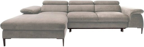 Pascal Morabito Schlafsofa Sepina in L-Form, Farbe Taupe/Beige, Samtbezug, Breite: 288 cm