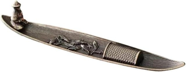 Räucherstäbchenhalter mit Angelmotiv aus Metall in Grau für Meditation und Heimdekoration - Bild 1