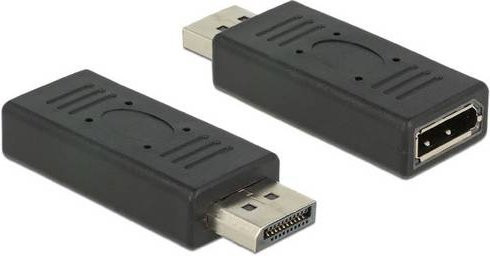 Delock 65691 DisplayPort Adapter mit DisplayPort Stecker und DisplayPort Buchse in Schwarz - Bild 1