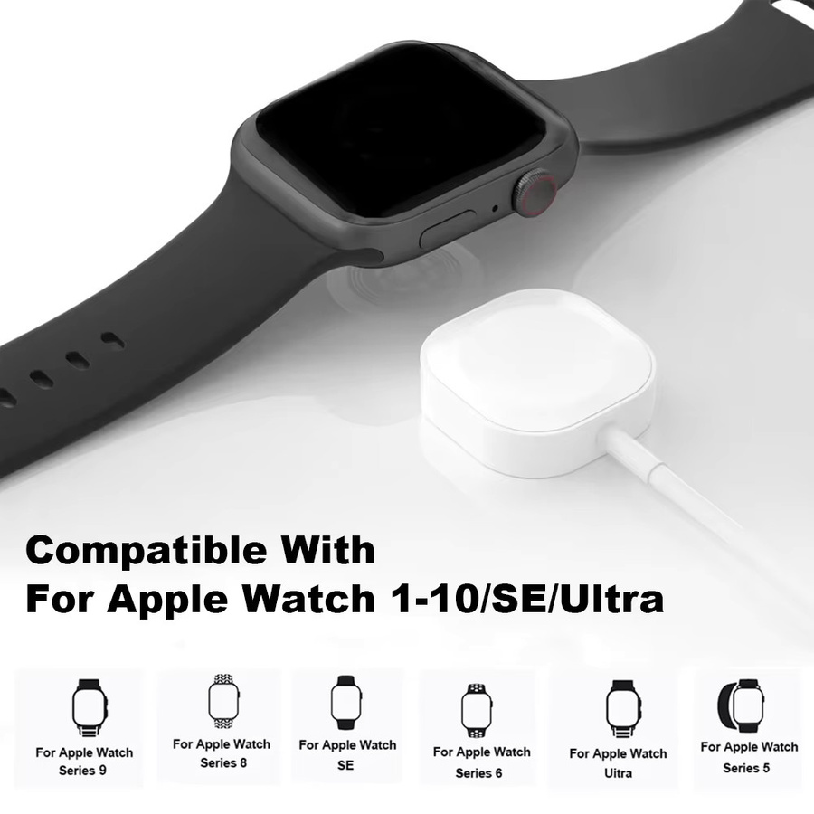 Magnetisches kabelloses USB-C Schnellladegerät für Apple Watch Serie 1 bis 10 und Ultra Edition in Schwarz oder Weiß - Bild 2