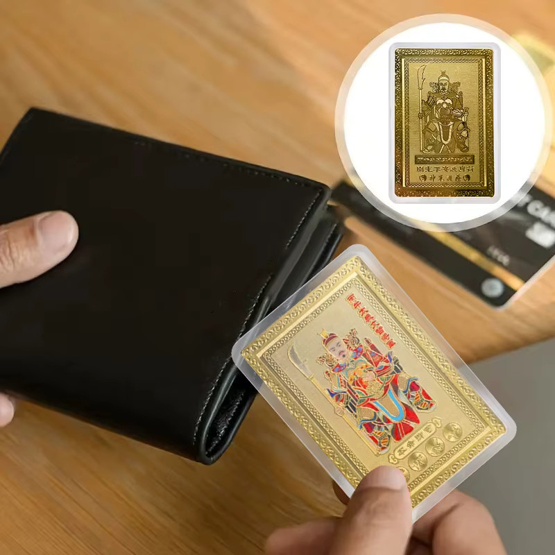 JETTING Feng Shui Segenskarte 2026 Mini Tai Sui Karte Pferdejahr Amulett in Gold für Schutz Gesundheit und Reichtum - Bild 2