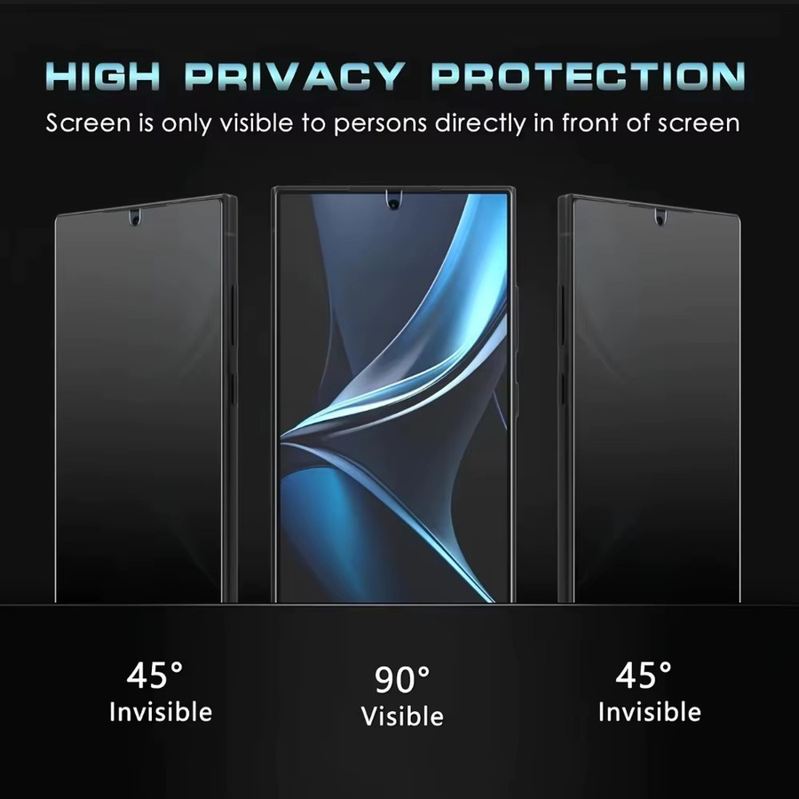 Hydrogel Privatsphäre Displayschutz Folie für Samsung Galaxy S25 S24 S23 S22 Ultra und FE Modelle, transparent - Bild 3