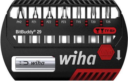 Wiha BitBuddy Bit-Set 8-teilig mit PH, PZ und TX Bits, 29 mm, für Impact- und Schlagschrauber, 42137