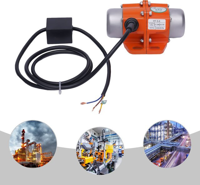 CNCEST Asynchroner Vibrationsmotor 1-Phasen-Vibrator 220 V in Orange - Bild 1