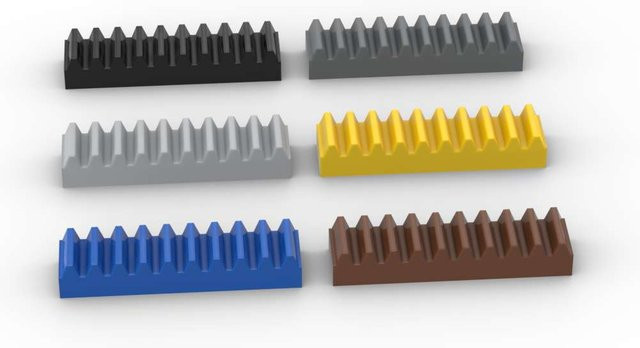 SixBricks MOC 3743 Getriebe Rack 1x4 Bausteine Kit, 10-teiliges Set - Bild 1