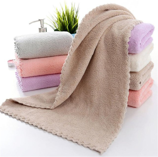 Beeinch Handtuch aus Korallensamt und Mikrofaser, braun, B/H: 30 x 60 cm - Bild 1