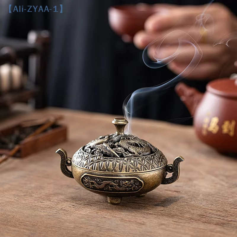 Antiker Weihrauchbrenner JETTING mit Abdeckung im chinesischen Design als dekoratives Ornament für dein Zuhause oder Büro - Bild 3