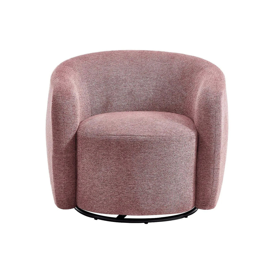 VEREIDE Sessel mit gerader Rückenlehne in Rosa mit Metallrahmen und Stoffbezug, Breite: 80 cm - Bild 2
