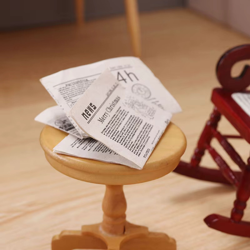 Retro Zeitung Set, Puppenhaus Miniatur, Zubehör - Bild 2