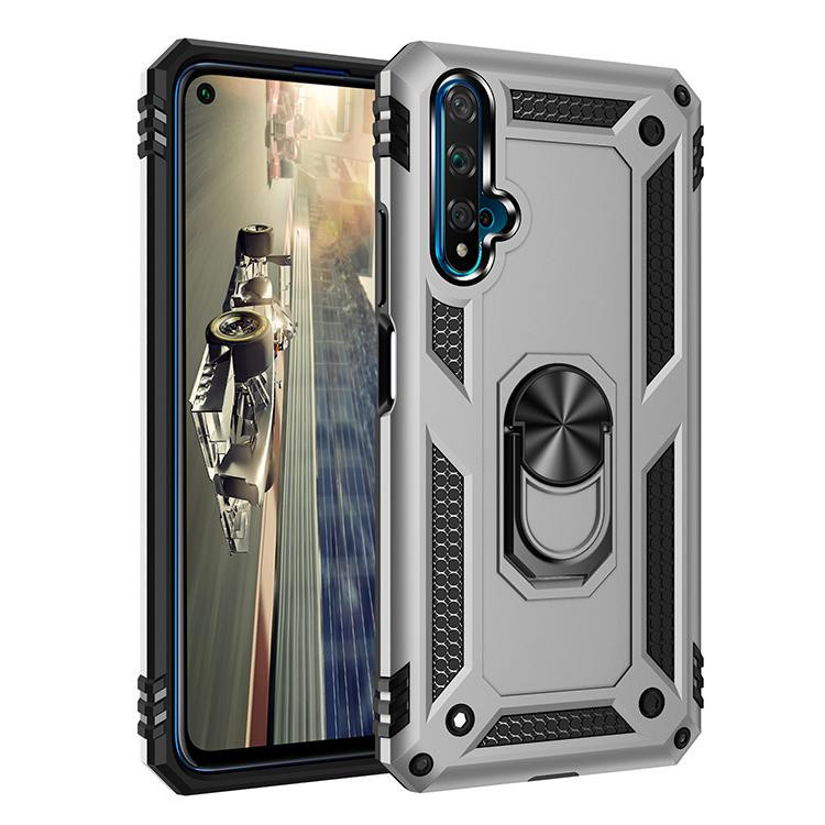 Stoßfeste Schutzhülle für Huawei Nova 5T mit Magnet-Autohalterung und Ring zum Militärstandard-Schutz - Bild 2