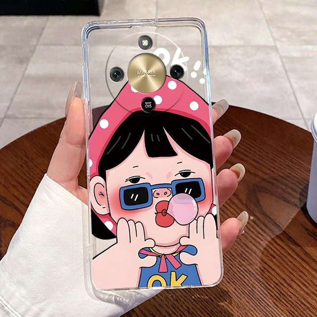 Transparente TPU-Schutzhülle für Honor Magic 8 Lite 5G mit niedlichem Katze Astronaut Cartoon Design - Bild 1