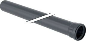 Geberit Rohr Silent Pro DN 100 mit Muffe, grau, Länge: 250 mm - Bild 1
