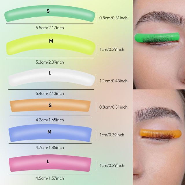 Lomansa 6 Paris C und L Silikon Wimpern Dauerwelle Stangen Set - Bild 1