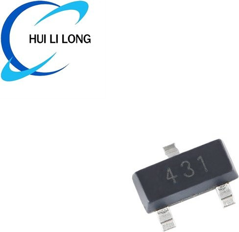 10 Stück TL431G SOT-23 Präzisions-Spannungsreferenz IC Chips in Schwarz - Bild 1