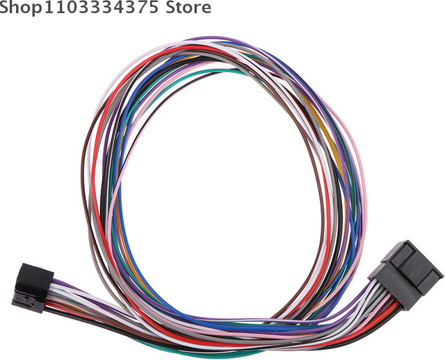 Universal ISO-Kabelbaum-Set für Android-Player, 16-polig, inklusive 60 cm Adapterkabel, mehrfarbig - Bild 1
