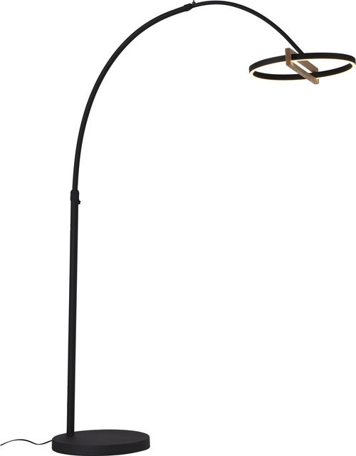 Stehleuchte MONDO FAMERA aus Holz und Metall in Braun, dimmbar mit Fernbedienung, Höhe: 180 cm, Breite: 40 cm, Tiefe: 35 cm - Bild 1