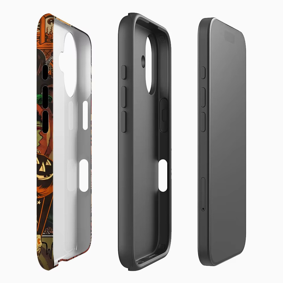 Halloween Collage Handyhülle für iPhone 17 16 15 14 13 12 Pro Max Plus mit doppelschichtiger Rückseite in Multicolour - Bild 2