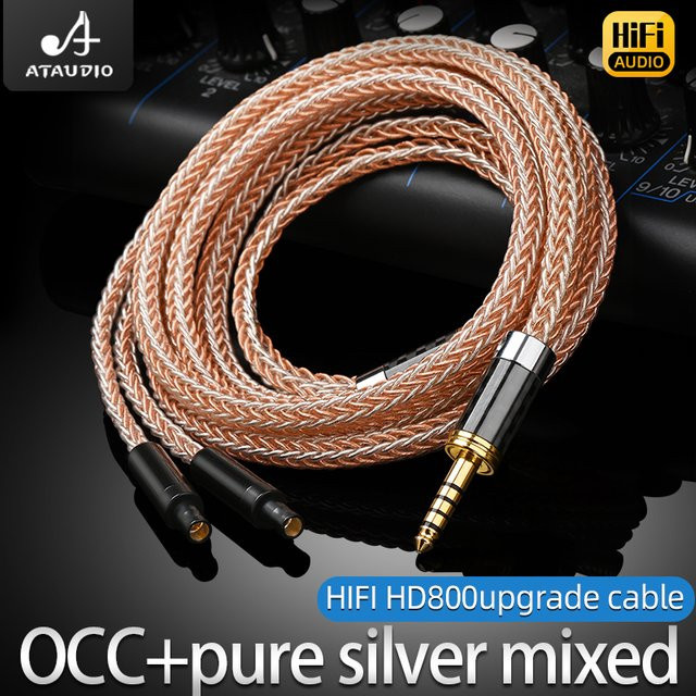 ATAUDIO HiFi HD800 Upgrade-Kopfhörerkabel mit silbernem OCC-Kern, 4,4 mm XLR symmetrisches Kabel - Bild 1