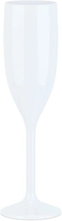 Relaxdays Sektgläser 12er Set aus Kunststoff in Weiß, bruchsicher und spülmaschinenfest, Höhe: 21 cm, Durchmesser: 6 cm