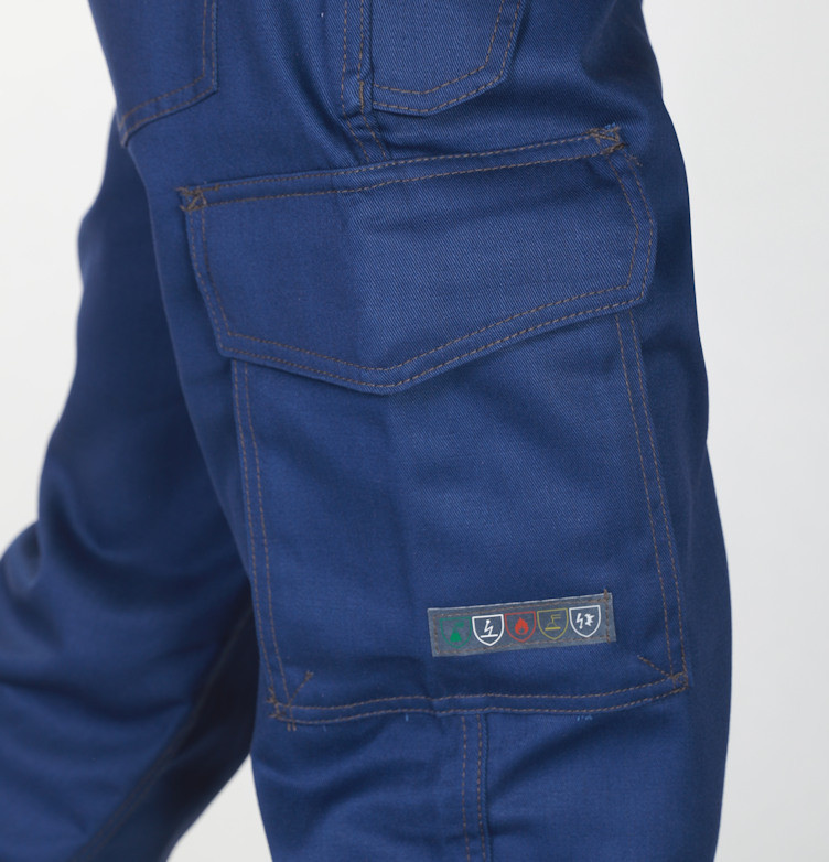 Multinorm-Bundhose PROTECTION 2.0 von Industrial Wear in Blau mit Reflexstreifen, Größe XXXL - Bild 1