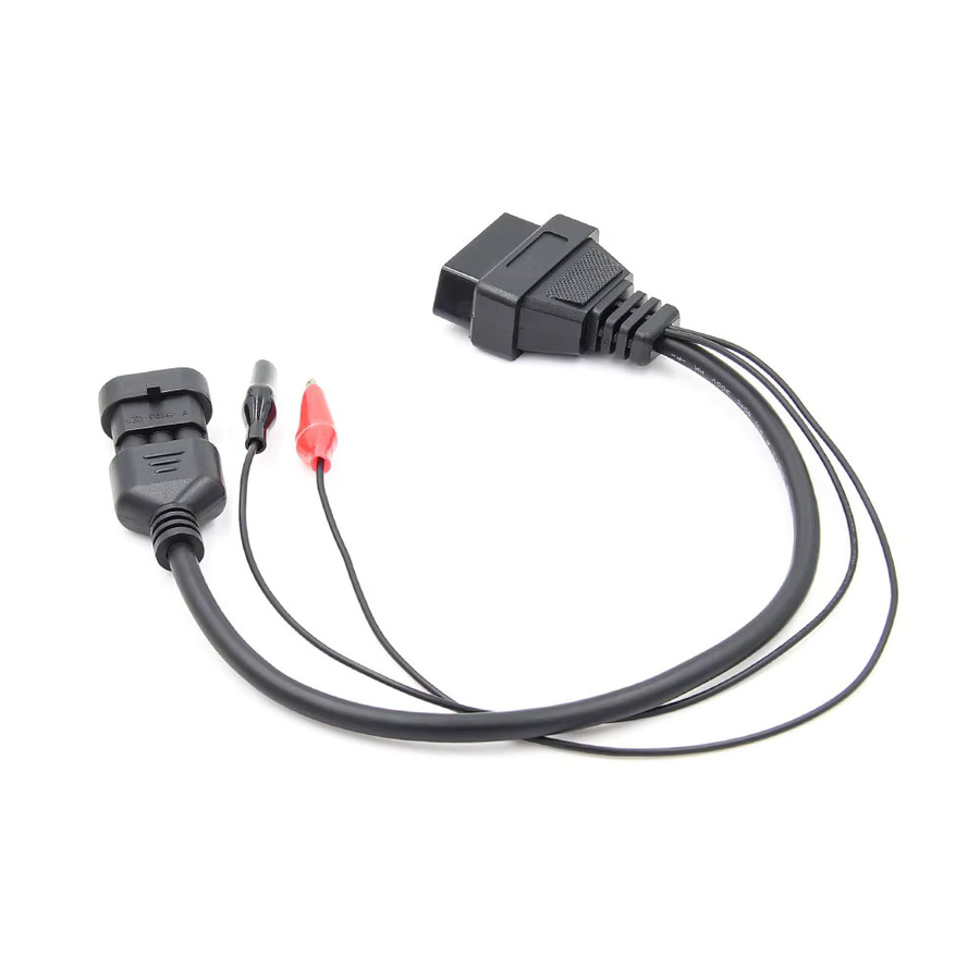 JFIND OBD2 Diagnose-Adapterkabel 3Pin auf 16Pin für Fiat Lancia Alfa Romeo, Schwarz - Bild 2