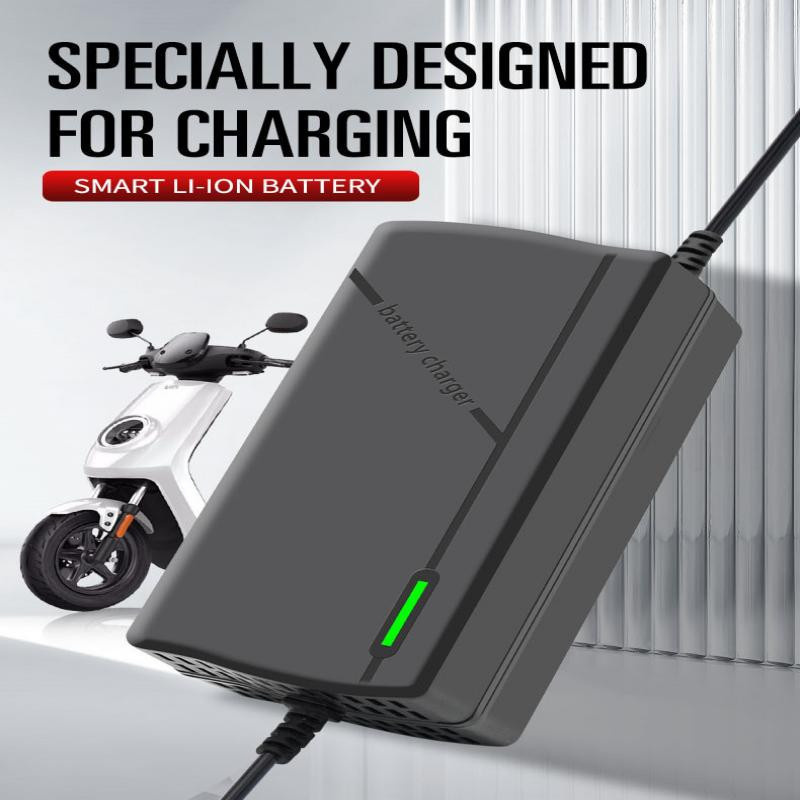 WAPUNO Intelligentes Schnellladegerät für 72V 20S Lithium-Ionen-Akkupacks, 5A, Schwarz, EU-Stecker mit Lüfter - Bild 6