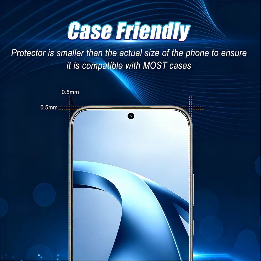 2/4 Stück Displayschutzfolie aus gehärtetem Glas für Xiaomi Mi 17T, 15T und 14T Pro, transparent, kompatibel mit Fingerabdruck-Entsperrung - Bild 2