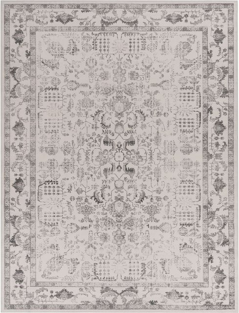 Waschbarer Teppich Sami in Grau mit Vintage Design und orientalischem Muster, B/T: 120 x 160 cm - Bild 1