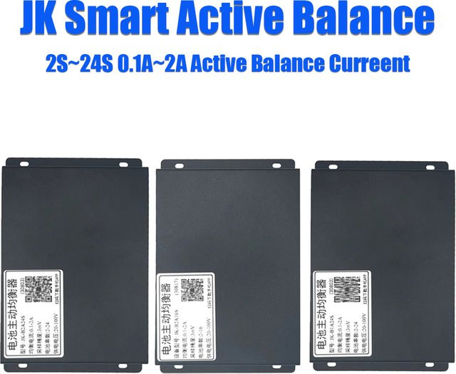 JK BMS Smart Balancer Aktiver Balancer für LiFePO4 Batterien, 1A/2A, 2V-100V, Schwarz - Bild 1