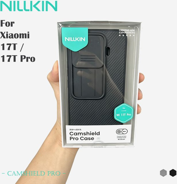 NILLKIN CamShield Pro Schutzhülle für Xiaomi 17T und Xiaomi 17T Pro, stoßfeste Hülle mit Airbag-Ecken in Schwarz und Transparent - Bild 1