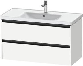 Duravit Waschtischunterschrank Ketho.2 in Weiß mit 2 Schubladen, wandhängend, B: 98,4 cm, T: 45,5 cm, H: 54,9 cm - Bild 1