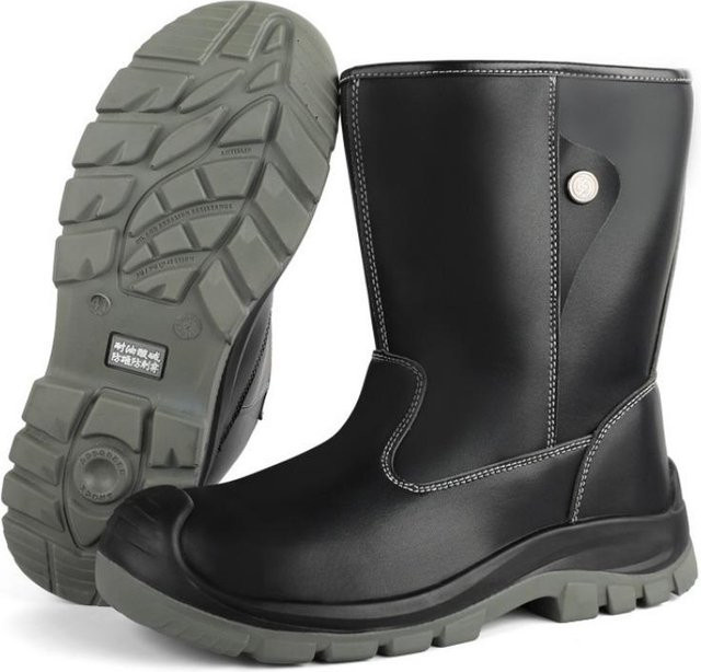 Avant-garde Arbeitsversicherungsschuhe aus Leder, bruch- und durchstichsicher, ölbeständige Schweißerstiefel, Farbe: Schwarz, Größe: 40 - Bild 1