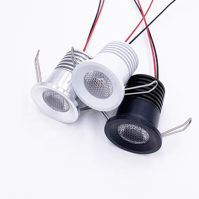 Ohlite Dimmbarer Mini-LED-Strahler IP65 Wasserdichte Außenleuchte für Garten und Sauna, 3W, 12V/24V, Einbauleuchte Rund, Flush Cut 28mm - Bild 1