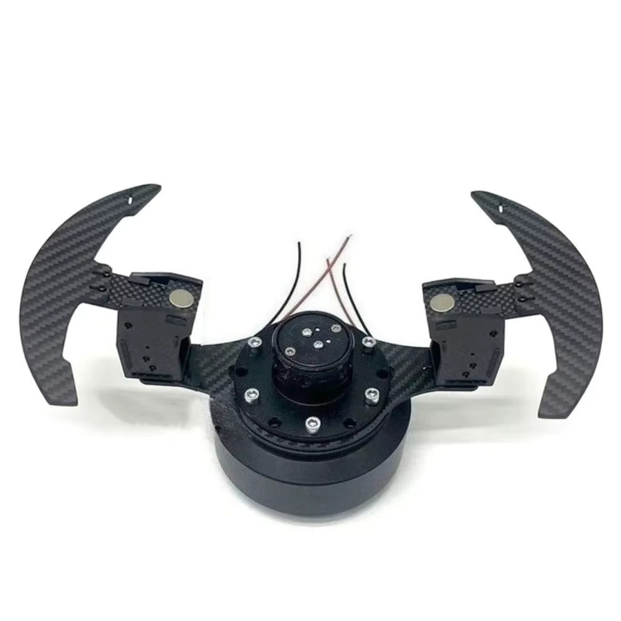 SDAO Universelles Rennsport-Lenkrad-Tastenverlegungsset in Matt Carbon-Optik mit magnetischen Schaltwippen, Schwarz - Bild 2