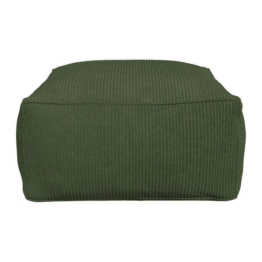 Vente-unique Sitzhocker Noumara Grün Cord Durchmesser: 70 cm - Bild 2