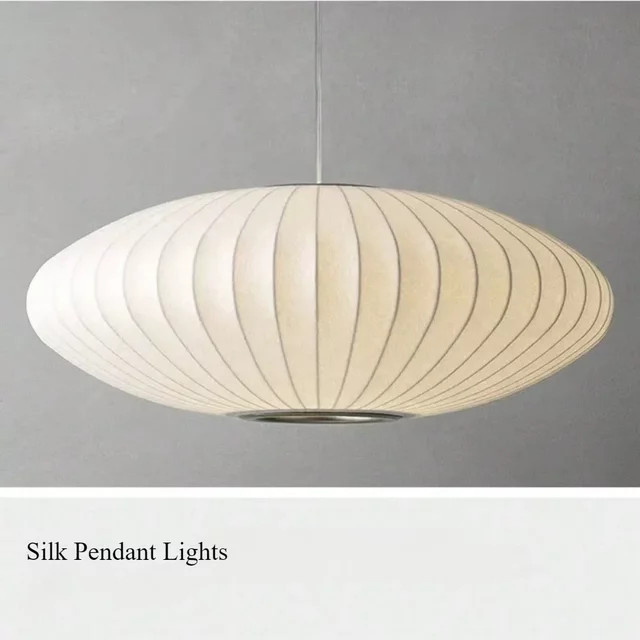 JOYINLED Pendellampe aus italienischer Seide für modernes Wohnzimmer und Esszimmer zur Innenbeleuchtung - Bild 1