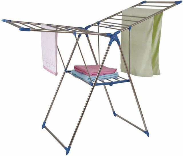 HTI-Line Flügelwäschetrockner Ilona aus Metall in Silber und Multicolour, klappbar - Bild 1