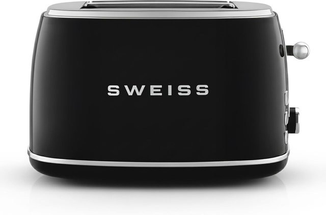 SWEISS Vintage Toaster GRS9 Schwarz mit Auto-Shutoff - Bild 1