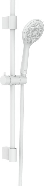 WENKO Brauseset Watersaving in Weiß Matt mit Handbrause und Wandmontage, Stangenlänge: 70 cm - Bild 1