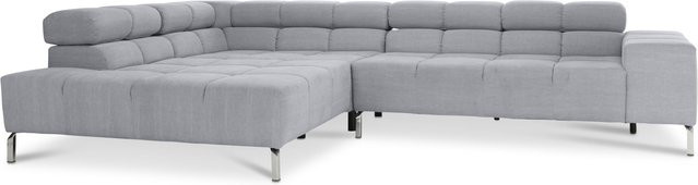 Polsterecke CATELYN 2.0 LOFT in Grau mit Stoffbezug und Armlehnen, L-Form linksseitig - Bild 1
