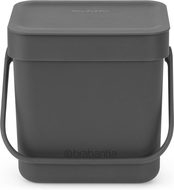 Brabantia Abfallbehälter Sort & Go mit Flip-Deck, Wandmontage, Grau, 3 l - Bild 1